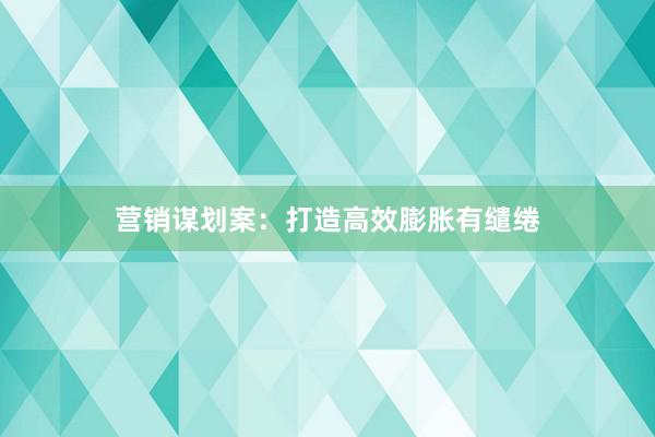 营销谋划案：打造高效膨胀有缱绻